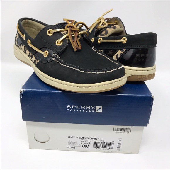 Sperry Topsider Bluefish Blackleopard 